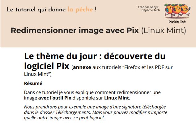 Nouveau tutoriel ! Linux Mint avec Pix