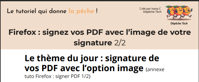 Tutoriel Internet. Firefox : signez vos PDF avec l’image de votre signature 2/2